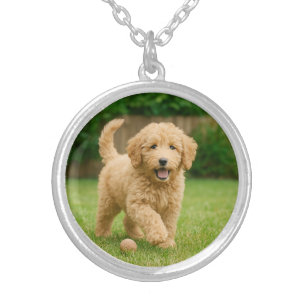 Cute Doodle Round Silver Plated Necklace