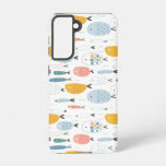 Cute Doodle School of Fish Pattern Samsung Galaxy S21 Case