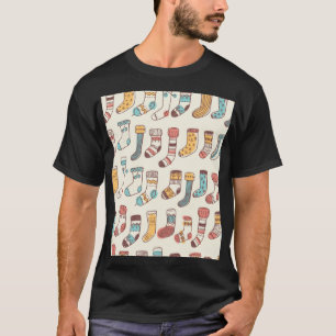 Cute Doodle Socks: Scandinavian Simplicity. T-Shirt