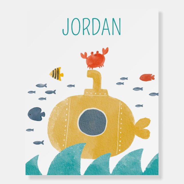 Cute Doodle Submarine | Explore Foam Board (Front)