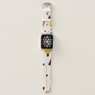 Cute doodle trees seamless vintage pattern. Repeat Apple Watch Band