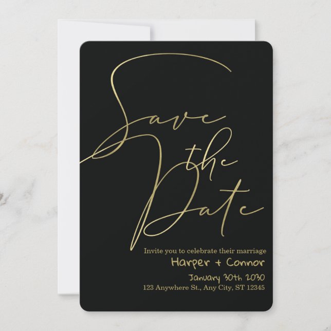 Cute Doodle Wedding Save the Date Invitation (Front)