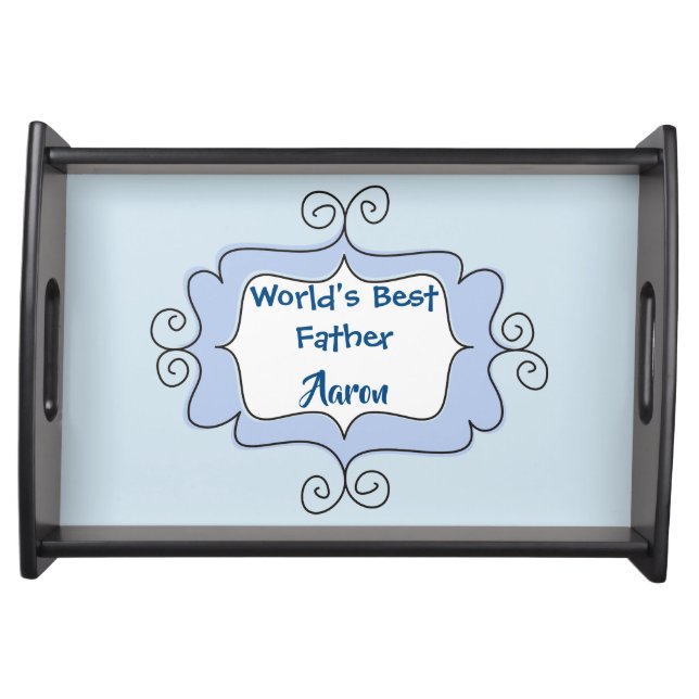 Cute doodle world's best father serving tray (Front)