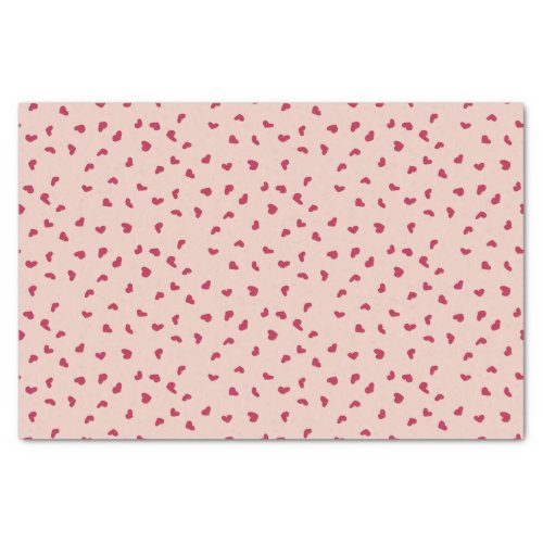 Cute Doodled Red Hearts Tissue Paper