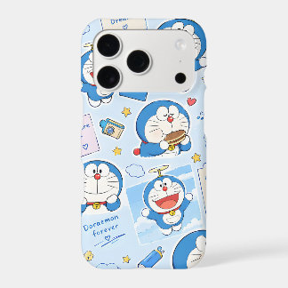 Cute Doraemon Anime Scrapbook Collage Blue Aesthet iPhone 17 Pro Case