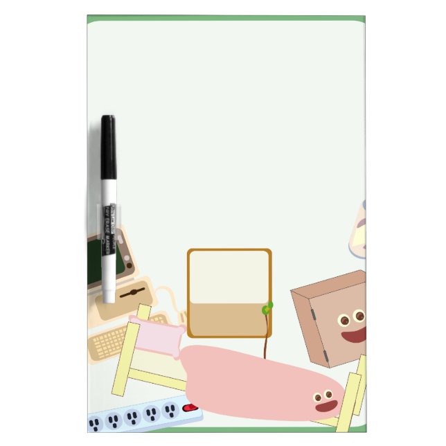Cute Dorm Living Pattern Dry Erase Board (Front)