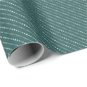 Cute dot stripes white pine green or any color wrapping paper (Roll Corner)