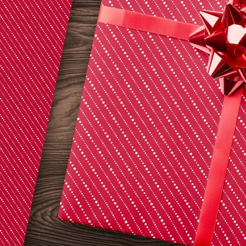Cute dot stripes white red or any color wrapping paper
