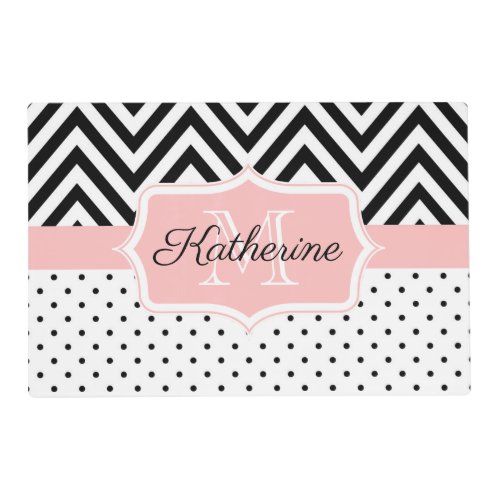 Cute Dots and Chevron Placemat