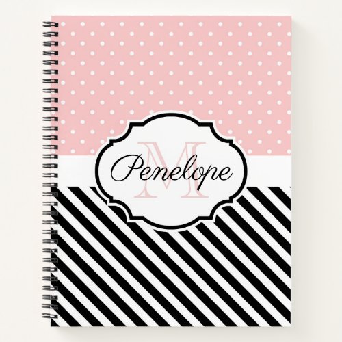 Cute Dots and Stripes Notebook
