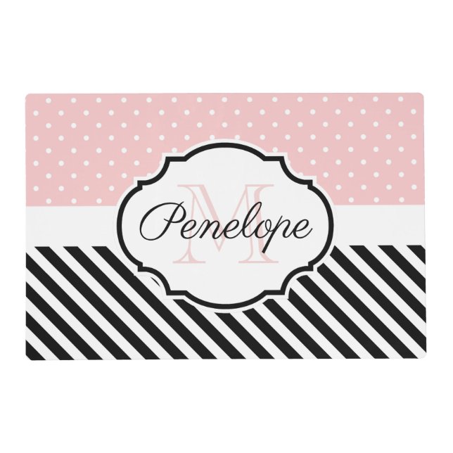 Cute Dots and Stripes Placemat (Front)