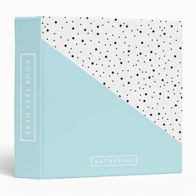 Cute Dots Pattern 3 Ring Binder (Front/Spine)