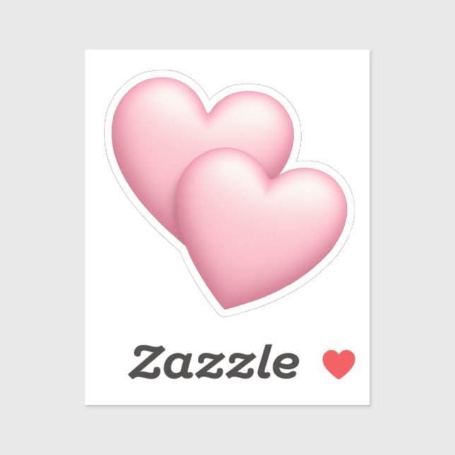 Cute Double Pink Hearts Emoji  Sticker (Sheet)