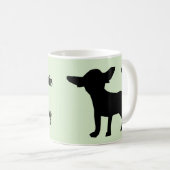 Cute double sided Chiweenie mug with silhouette (Front Right)
