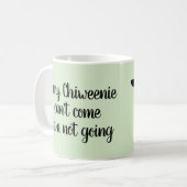 Cute double sided Chiweenie mug with silhouette (Front Left)