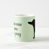 Cute double sided Chiweenie mug with silhouette (Center)