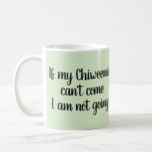 Cute double sided Chiweenie mug with silhouette
