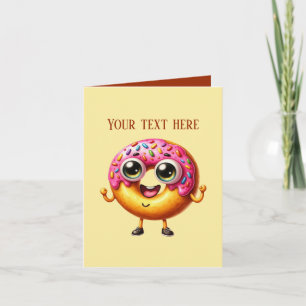 Cute doughnut bakery vendors customizable  card