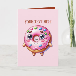 Cute doughnut lovers bakery customizable card