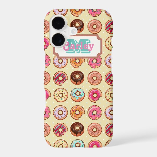 Cute Doughnut Pattern Iphone Case (Back)