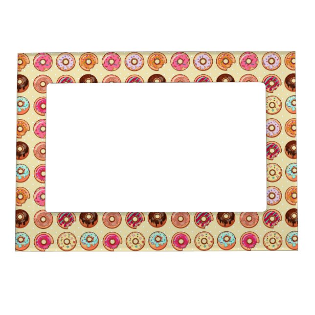 Cute Doughnut Pattern Magnetic Frame (Front)