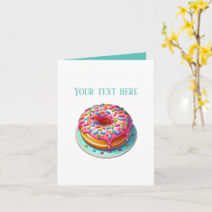 Cute doughnut shop bakery vendors customizable  card