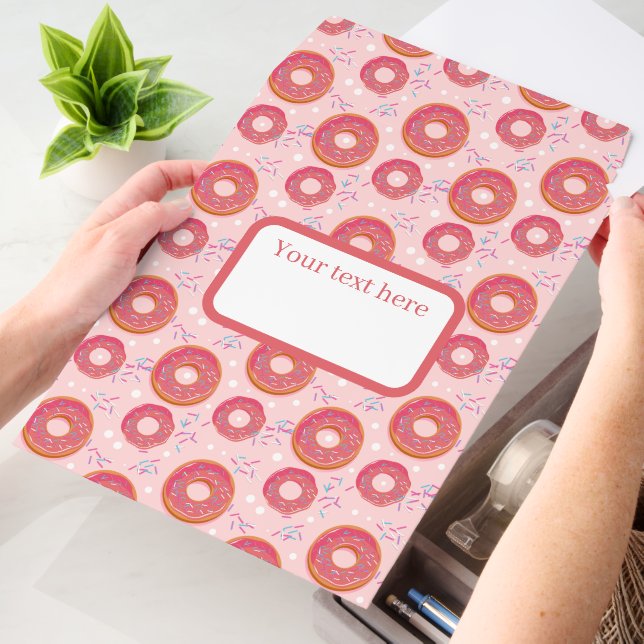 Cute doughnut tiled pattern text box envelope mailers (Desk)