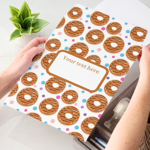 Cute doughnut tiled pattern text box envelope mailers