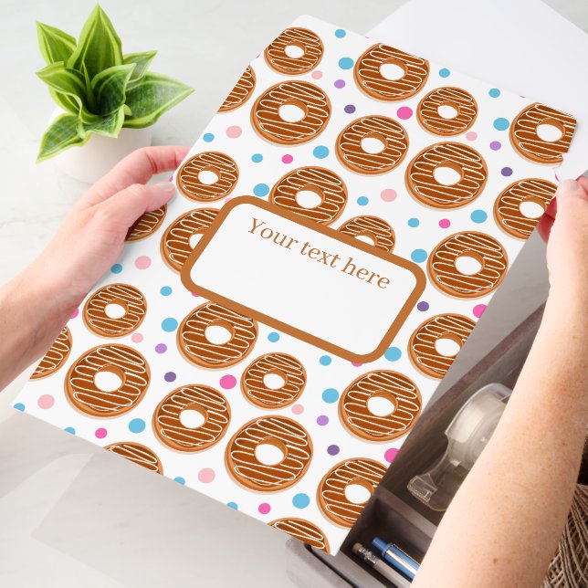 Cute doughnut tiled pattern text box envelope mailers (Desk)