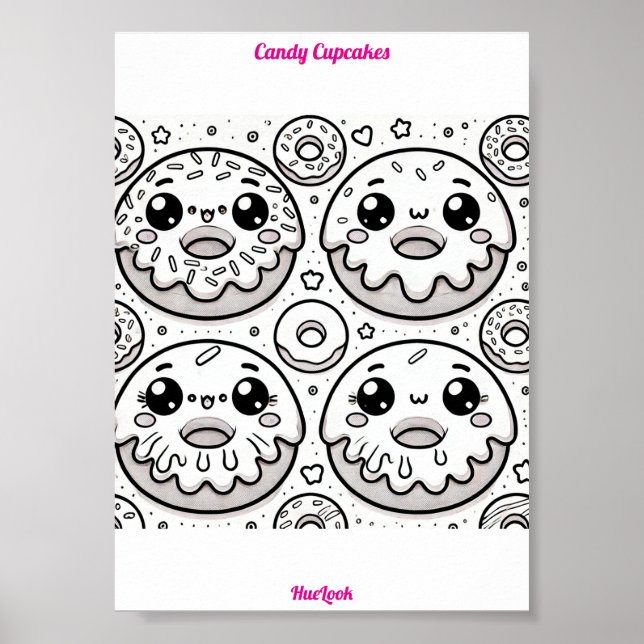 cute doughnuts page poster (Front)