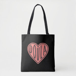 Cute Doula Heart Baby Birth Midwife Tote Bag