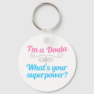 Cute Doula Superhero Keychain