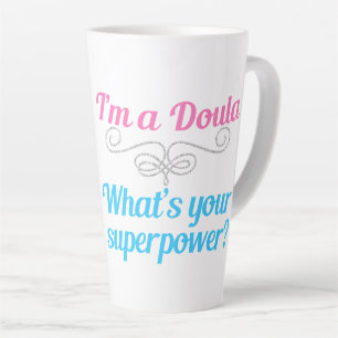 Cute Doula Superhero Latte Mug