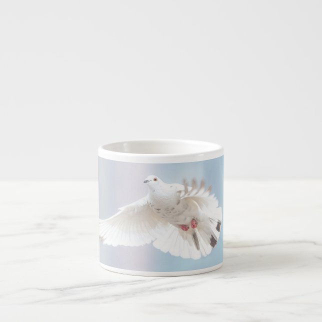 Cute Dove White Pigeon Love & Peace Symbol Bird  Espresso Cup (Front)