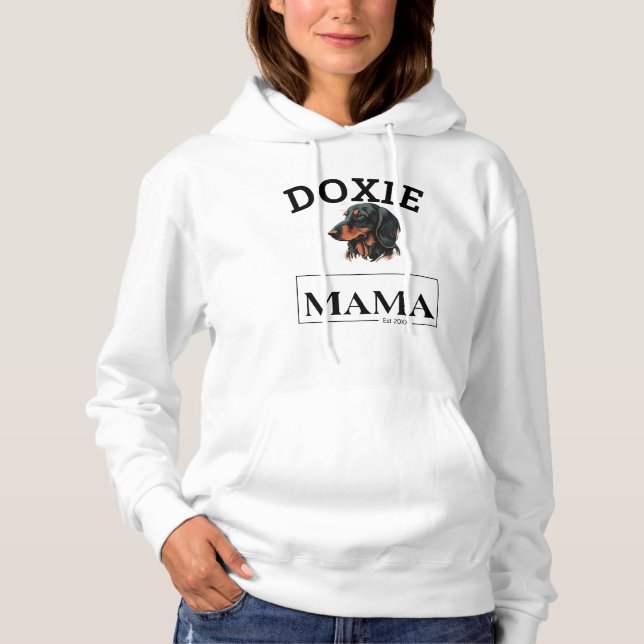 Cute Doxie Dachshund Mama  Hoodie (Front)