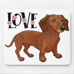 Cute Doxin Wiener Puppy Dog Lover Gift Dachshund Mouse Pad