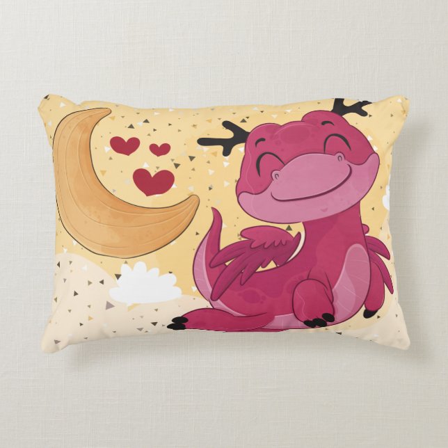 Cute Dragon  Accent Pillow (Front)