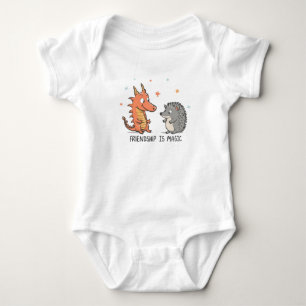 Cute Dragon and Hedgehog - Friendship is Magic Baby Bodysuit