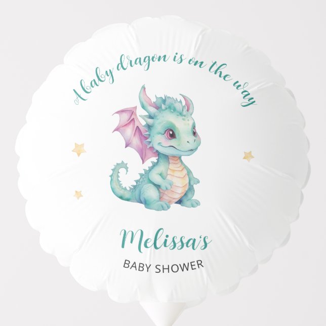 Cute Dragon Baby Shower Balloon (Front)