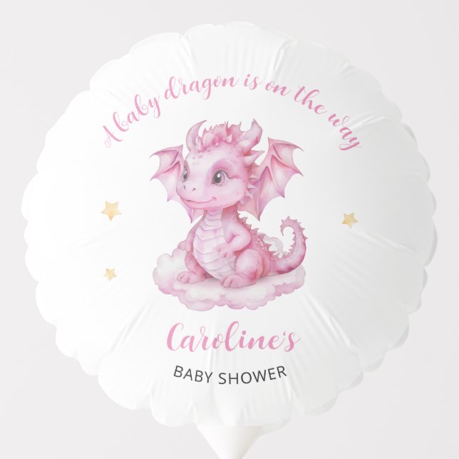 Cute Dragon Baby Shower Balloon (Front)