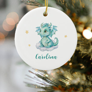 Cute Dragon Baby Shower Ceramic Ornament