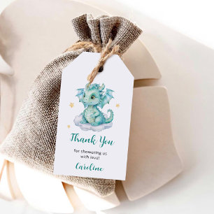 Cute Dragon Baby Shower Gift Tags