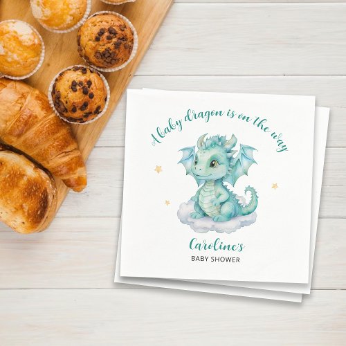 Cute Dragon Baby Shower Napkins