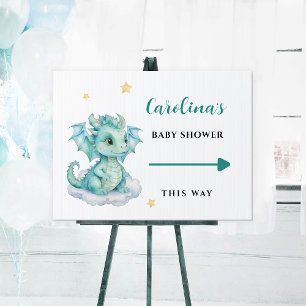 Cute Dragon Baby Shower Sign