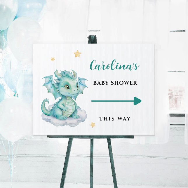 Cute Dragon Baby Shower Sign (Creator Uploaded)