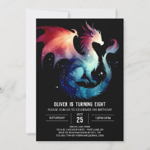 Cute Dragon Birthday Customizable Invitation