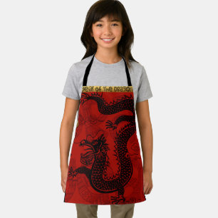Cute Dragon Chinese New Year Zodiac Birthday KA Apron