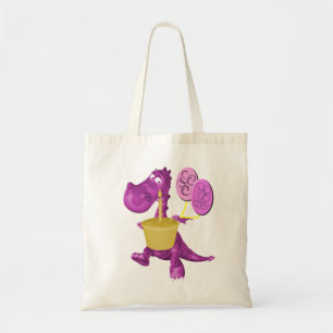 Cute Dragon Cupcake Balloons Tote Bag