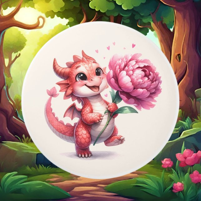 Cute dragon fantasy lovers  ceramic knob (Creator Uploaded)