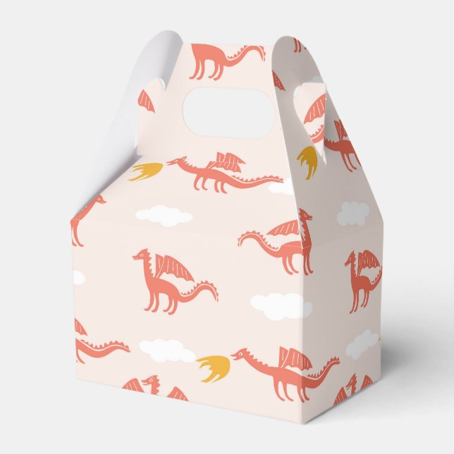 Cute Dragon Favor Boxes (Front Side)